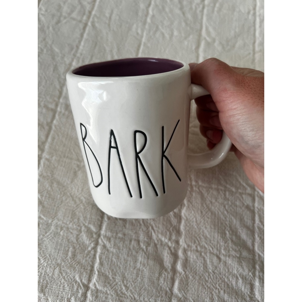 Rae Dunn BARK Coffee Mug Purple Interior Artisan Collection Magenta Ceramic
